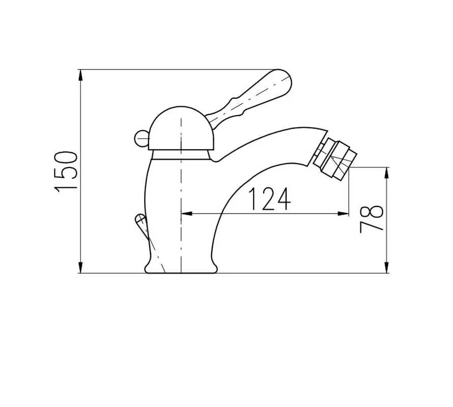 Смеситель для биде Rav-Slezak Labe L545.5SM бронза