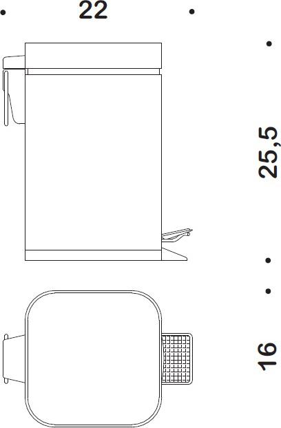 Мусорное ведро Colombo Design Black&White B9210.EPN чёрное