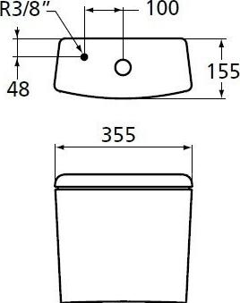 Бачок для унитаза Ideal Standard Active T421601 подвод снизу бачка