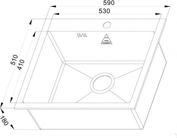 Кухонная мойка Zorg Hammer R CLARION 59х51х18 SH R 5951