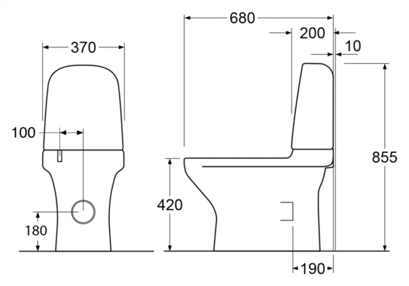 Напольный унитаз Gustavsberg Estetic 8300 GB1183002S0231G крышка микролифт, безободковый, черный, крепление на силикон, с системой защиты от конденсата сливного бачка