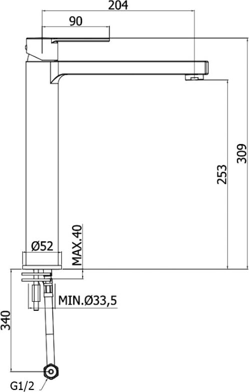 Смеситель Paffoni West WS081CR для раковины