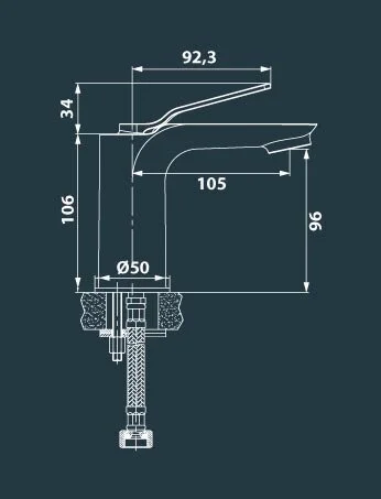 Смеситель для раковины Edelform Itum UM1800 хром