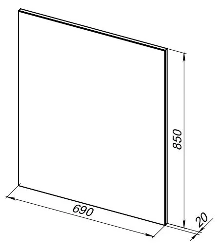 Зеркало Aquanet Lino 253906 белый