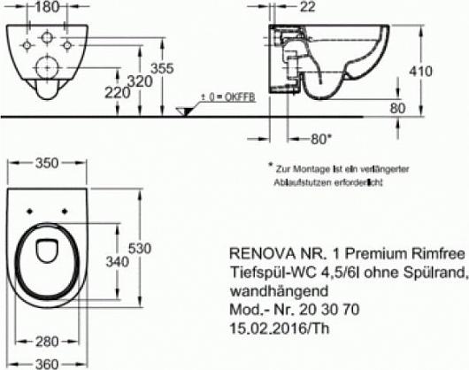 Комплект инсталляции Geberit Duofix 458.128.21.1 с клавишей смыва Delta51 (хром) подвесным унитазом Geberit (Keramag) Renova Premium безободковый 203070000 и крышкой-сиденьем микролифт Geberit Renova 573025000