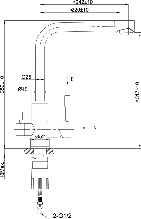 Смеситель для кухни Lemark Expert LM5061RGN, розовое золото