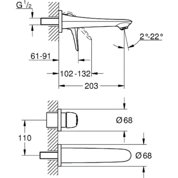 Смеситель для раковины Grohe Eurostyle new 19571003