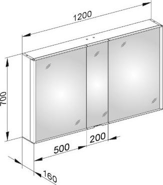 Шкаф-зеркало Keuco Royal Match 12804171301 120 см