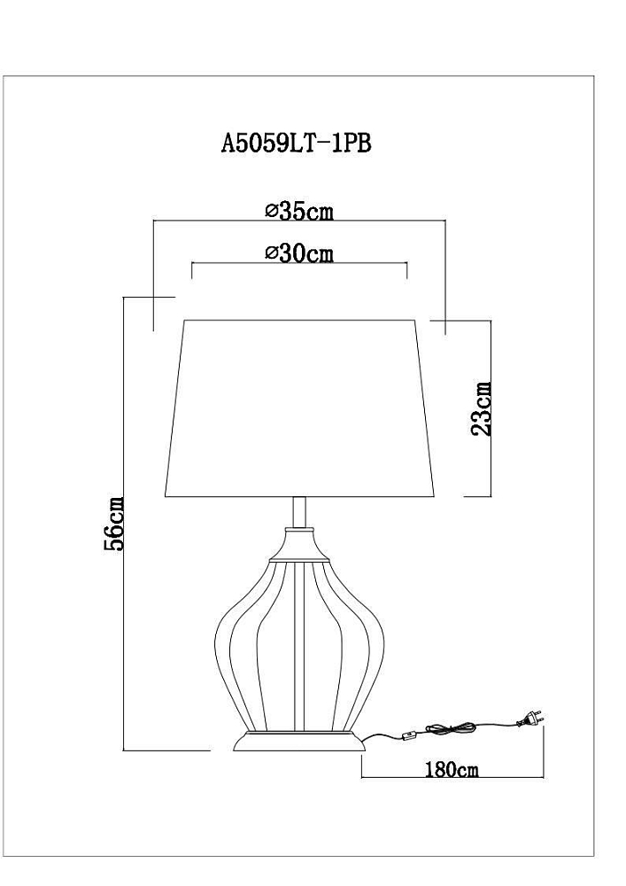 Настольная лампа Arte Lamp Baymont A5059LT-1PB