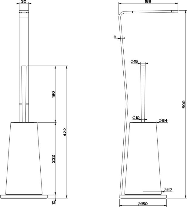 Стойка напольная Gessi Cono 45633#299, хром / black XL