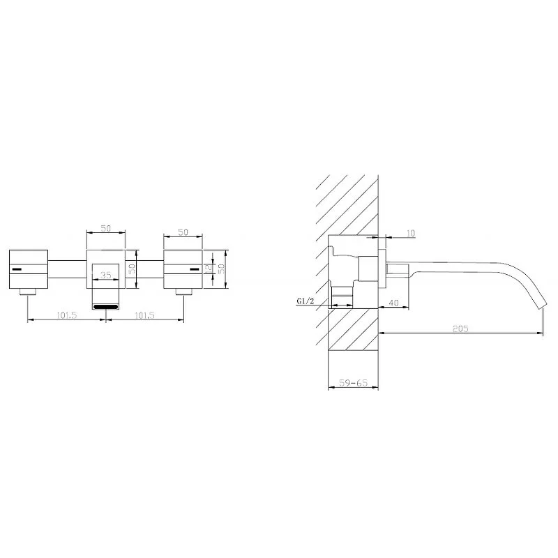 Смеситель для раковины Abber Wasserfall AF8612B черный