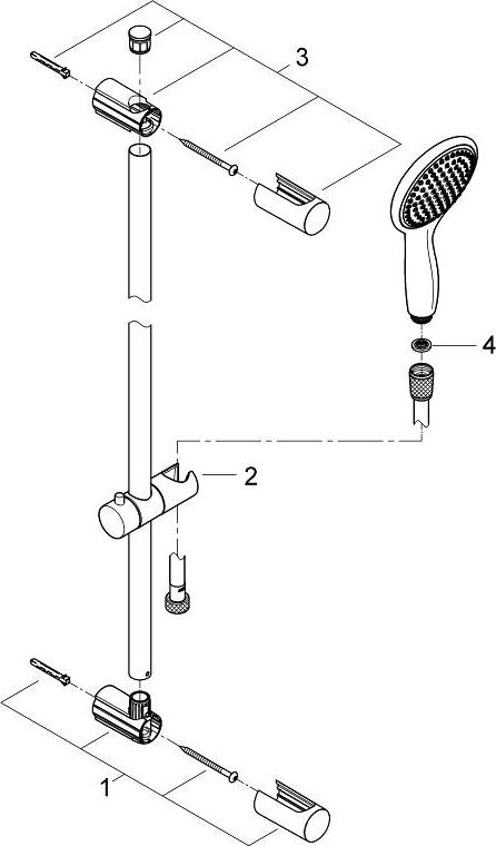 Душевой гарнитур Grohe Vitalio Rain 26109000