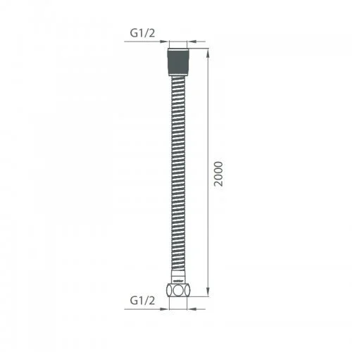 Душевой шланг Milardo 220S200M19 хром
