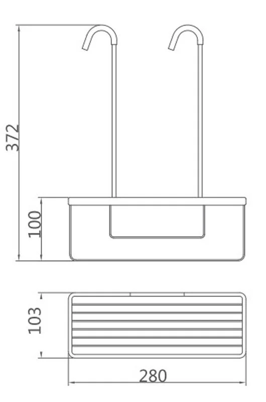 Полка Haiba HB339 хром