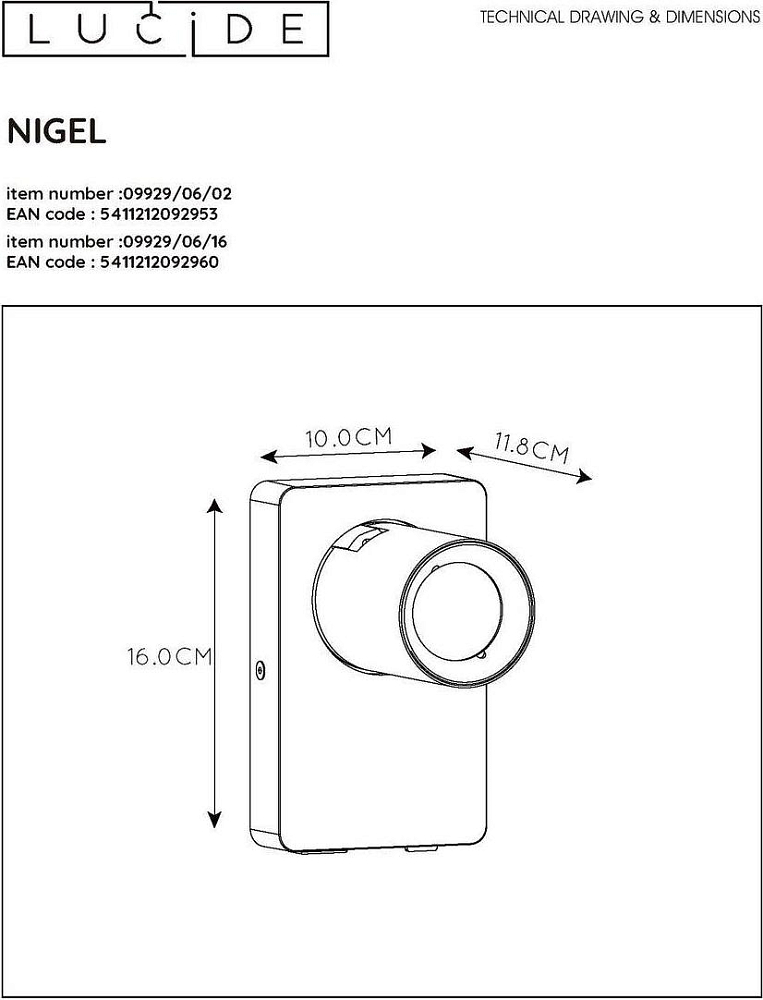 Спот Lucide Nigel 09929/06/02