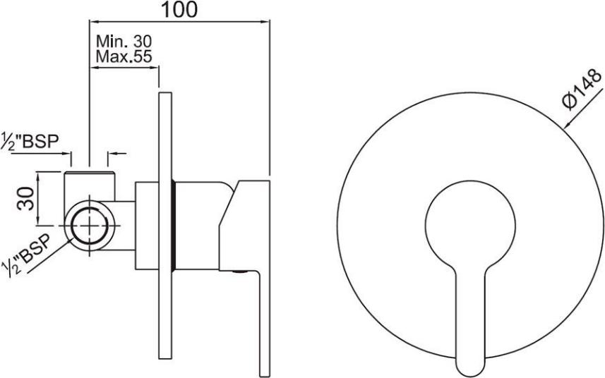 Смеситель для душа Jaquar Fusion FUS-CHR-29139