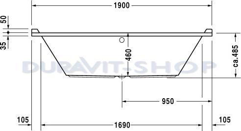 Акриловая ванна Duravit Starck 190x90 700206