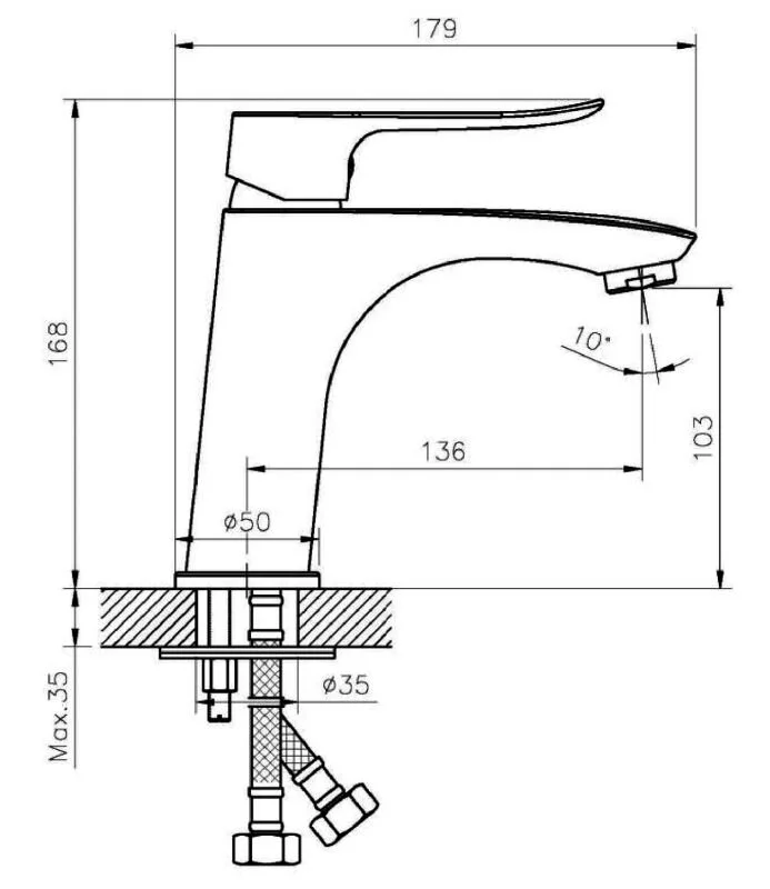 Смеситель для раковины Agger Nice A2502100 хром