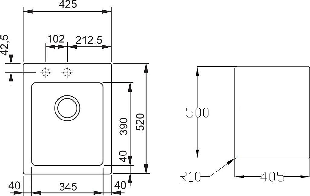 Кухонная мойка Franke Maris MRG 610-42 оникс