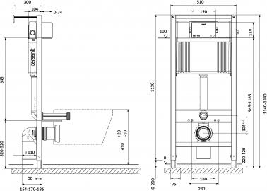 Система инсталляции для унитазов Cersanit Aqua Prime P 50Z 63476