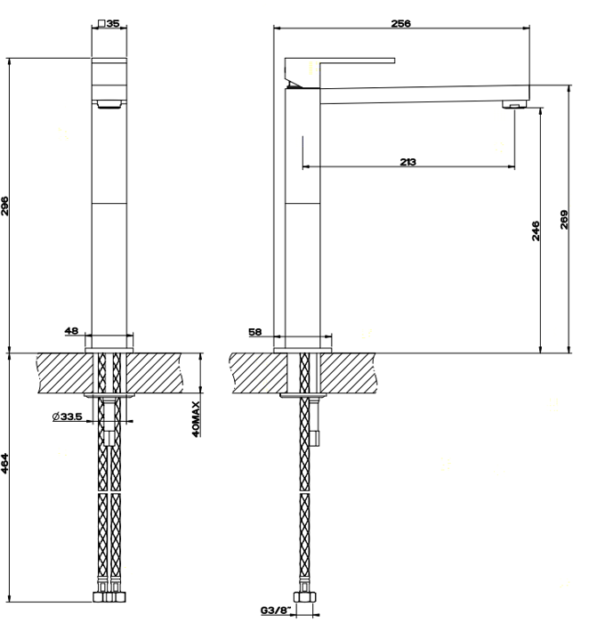 Смеситель для раковины Gessi Rettangolo 11924#031, хром