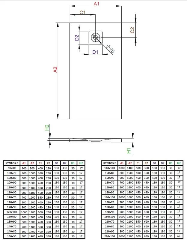 Поддон для душа Radaway Kyntos 160х100 HKF160100-64 серый