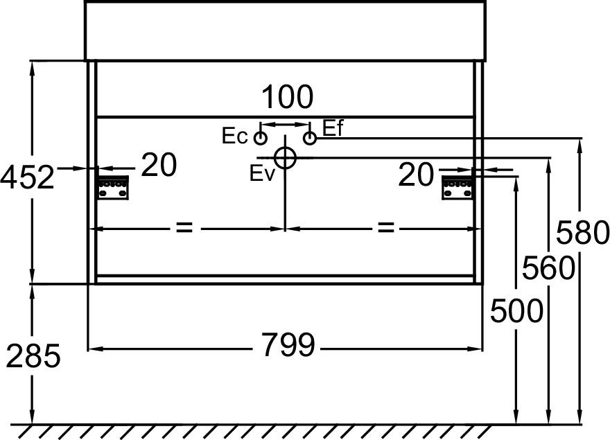 Тумба для комплекта 80 см Jacob Delafon Vivienne EB1507-E52-E52 дуб табак