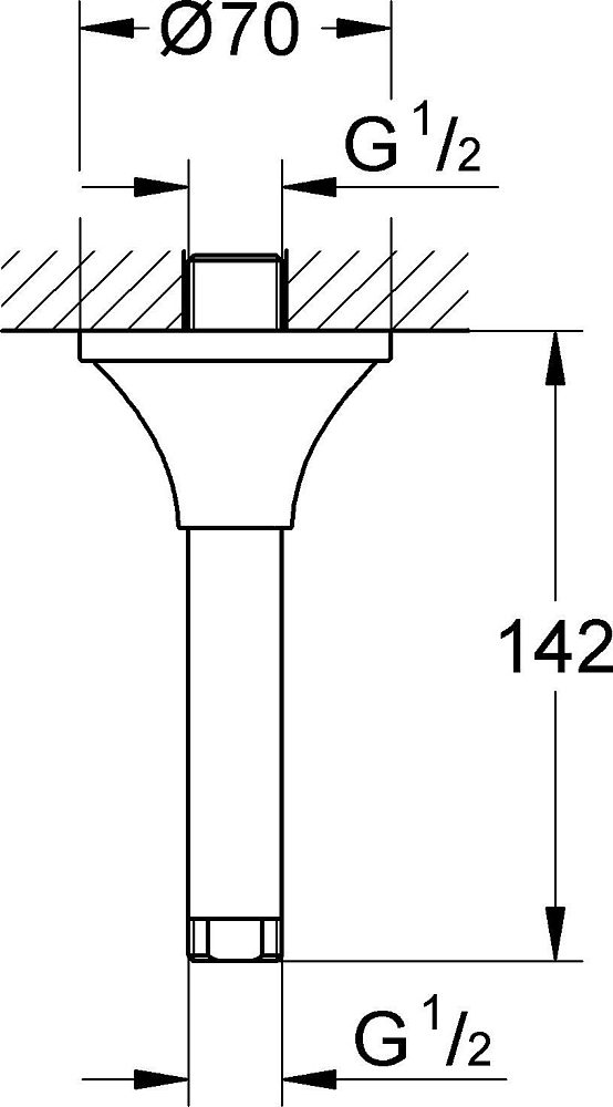 Кронштейн для верхнего душа Grohe Grandera 27978000