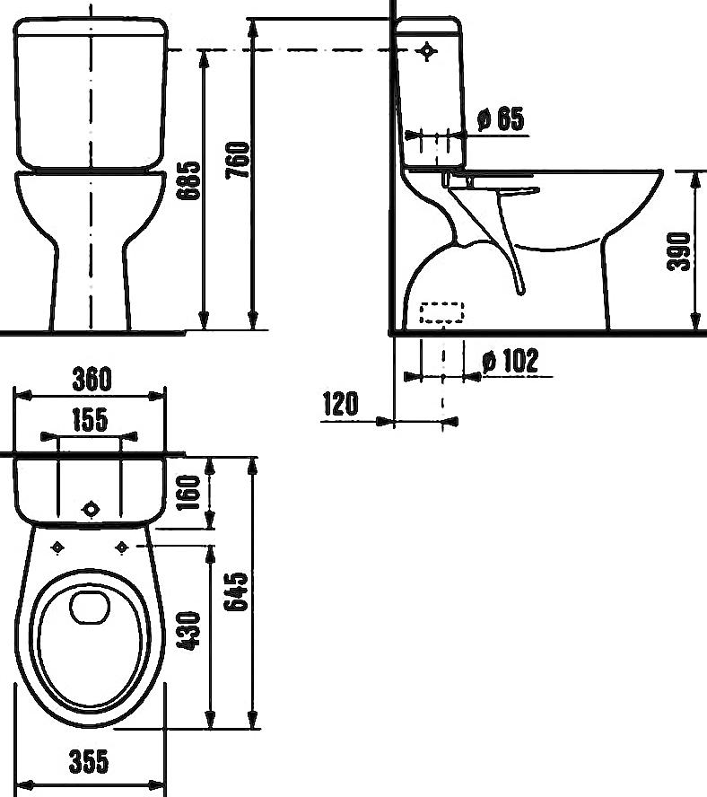 Унитаз-компакт Jika Zeta 2539.6