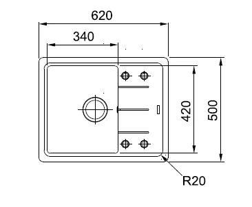 Кухонная мойка Franke Basis 114.0280.849 серый