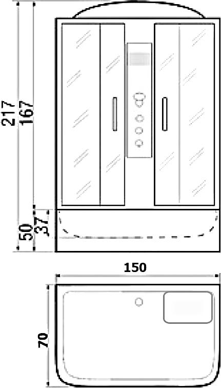 Душевой бокс River Sena 150/70/50 МТ