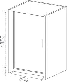 Душевая дверь в нишу Good Door Pandora DR80(L/R)