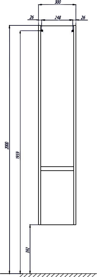 Шкаф-пенал Aquaton Стоун 30 1A228403SX01L, белый