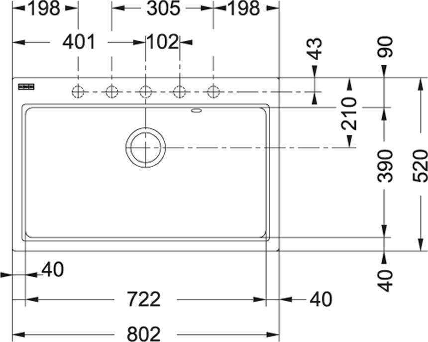 Кухонная мойка 80 см Franke Maris FIG 610-80 114.0367.656, ваниль