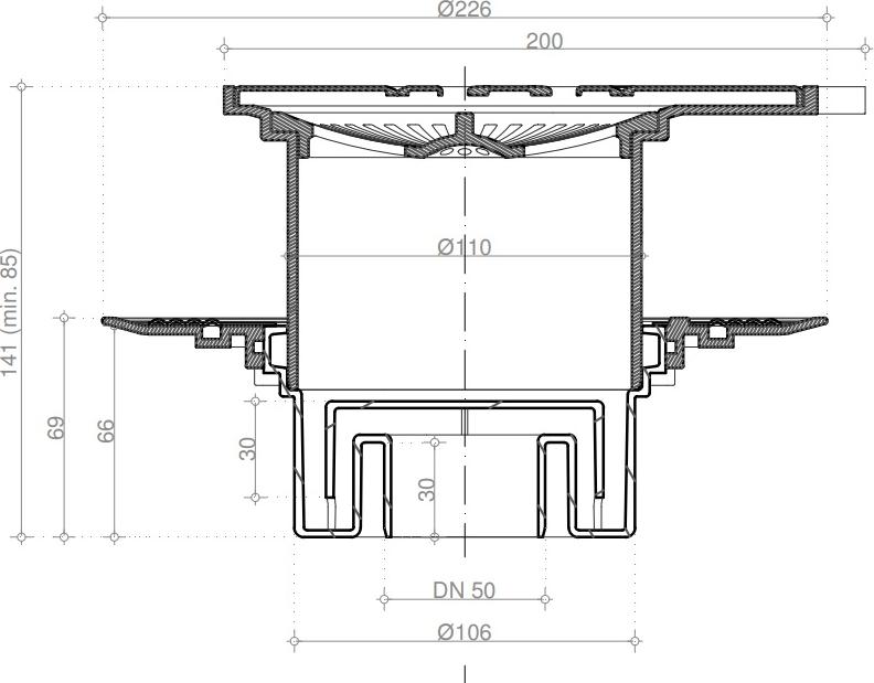 Душевой трап Pestan Confluo Standard Angle Vertical 13000021, хром