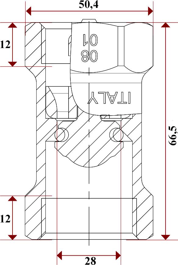 Обратный клапан Itap 101 Block 1 1/4" пружинный с пластиковым седлом