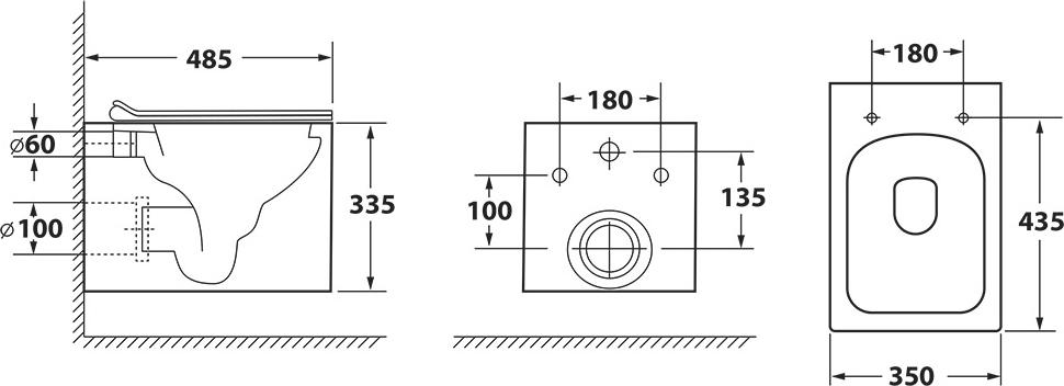 Подвесной унитаз OWL Cube Cirkel-H OWLT190803 безободковый с крышкой-сиденьем микролифт