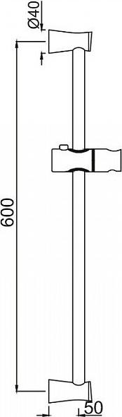 Душевая штанга 60 см Jaquar SHA-CHR-1197N