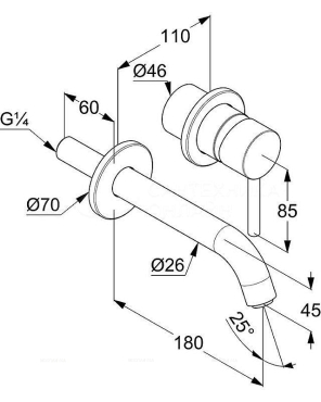 Смеситель для раковины Kludi Bozz 38244N076 золото