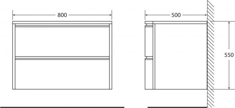 Тумба для комплекта BelBagno Prospero BB800DVC/BL bianco lucido