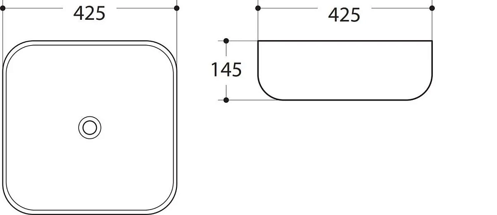 Раковина накладная Art&Max AM-78106 белый