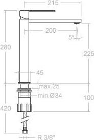 Смеситель Ramon Soler Kuatro Nk 4910 для раковины