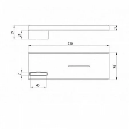 Полка Bossini V00116.030 хром