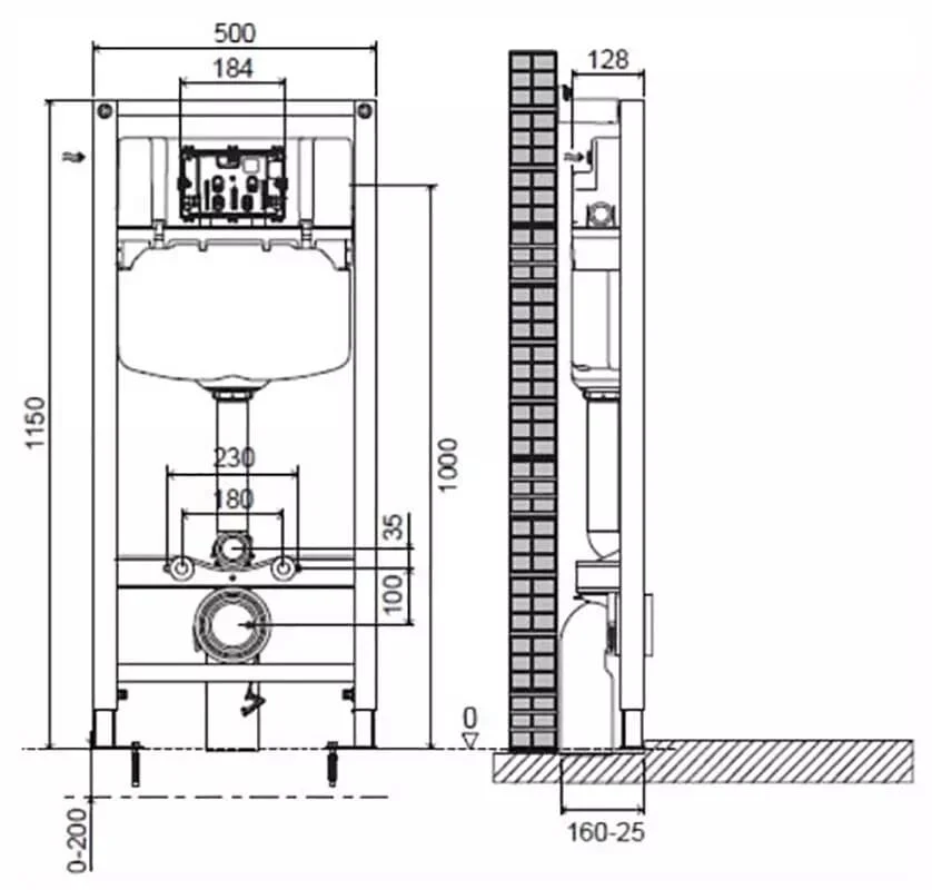 Инсталляция Jacob Delafon c безободковым унитазом Aquatek Европа E24156-NF/AQ1106L-00 AQ1106L-00, с тонким сиденьем микролифт, белый