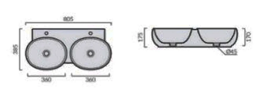 Раковина Cerutti Spa Double CT9705 белый