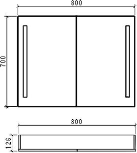 Зеркало-шкаф BelBagno SPC-2A-DL-BL-800