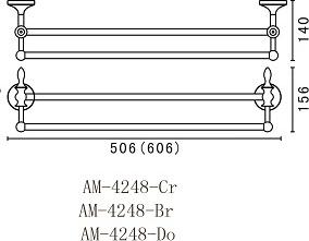 Полотенцедержатель Art&Max Bohemia AM-E-4248-Do, золото