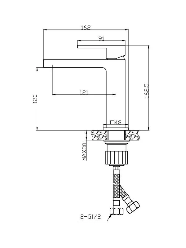 Смеситель Agger Great для раковины, хром, A2802100