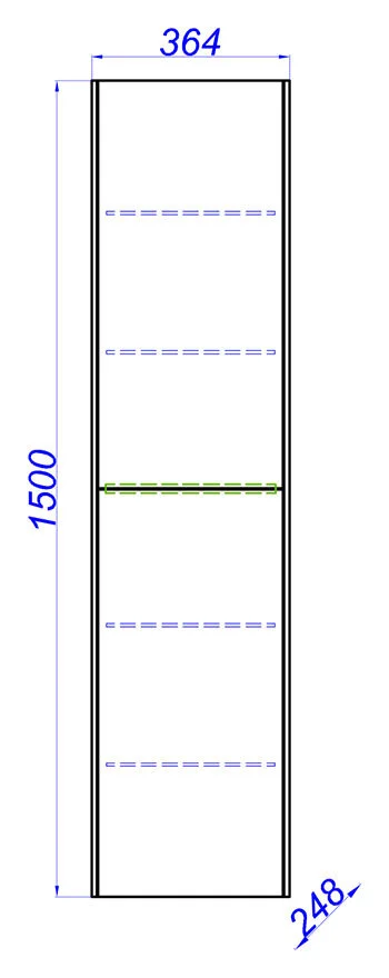 Шкаф-пенал Aqwella Mobi Mobi F35/DB/23/Mobi П35/DB/23 коричневый