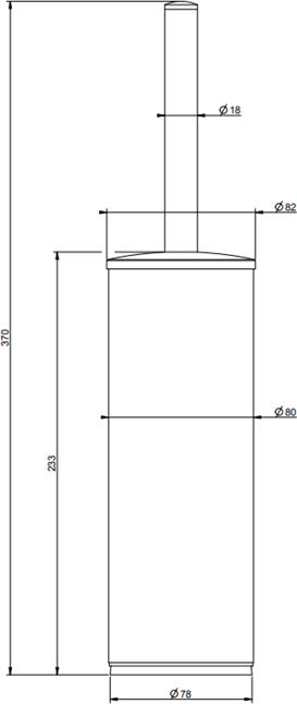 Ёршик для унитаза Gessi Rilievo 59543#299, черный